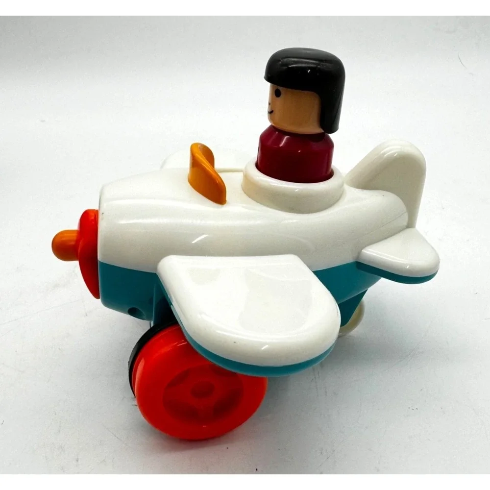 BATTAT Push & Go Airplane & Train Toy Vehicles Set Toddlers Pull‎ & Go